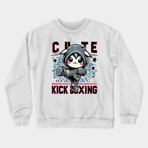 Cute Kickboxing Crewneck Sweatshirt by Cutetopia